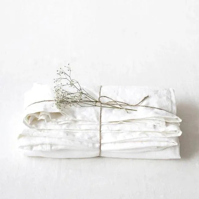White linen flat sheet