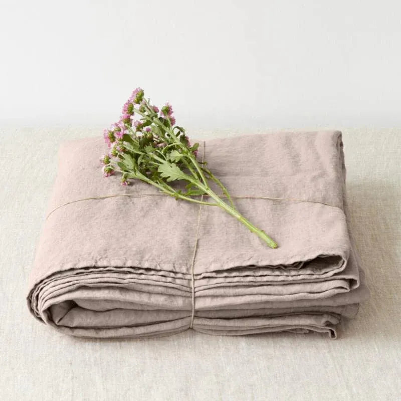 Portobello taupe linen flat sheet
